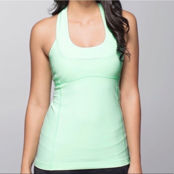 lululemon athletica Tops - Lululemon Scoop Neck Racerback Mesh Tank Top Sz 8